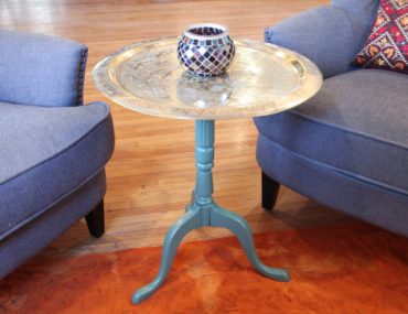 DIY Moroccan Brass Tray Table - sohautestye.com